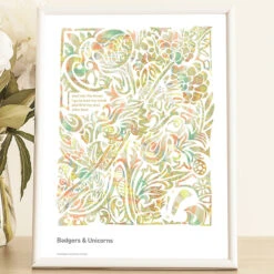 Badgers & Unicorns (Into The Forest) Art Print
