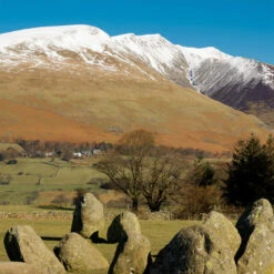 Blencathra And Sharp Edge - Lake District Contour Print -Home Furnishings Store Blencathrasq