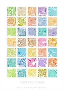 Park Designs - Treasured Places 35 Contour Print (on White) -Home Furnishings Store CRTreasPlaces35 50 702021Wsmll