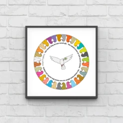 Peace, Love & Each Other - Maya Angelou - Fine Art Print