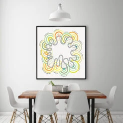 Exercise – Flower Power Zones - Fine Art Print -Home Furnishings Store Exercise on Wall small