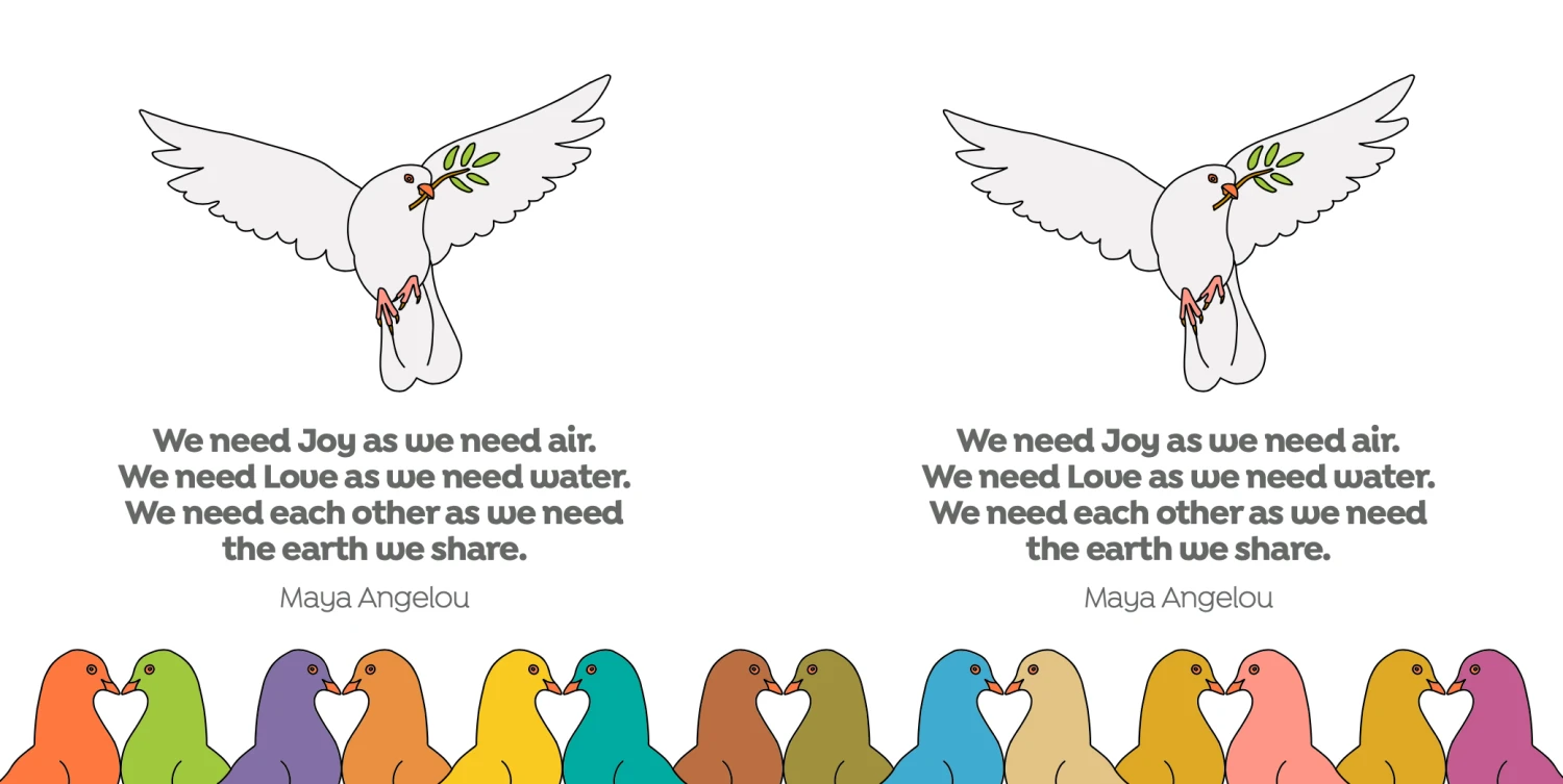 Peace, Love & Each Other - Maya Angelou - Fundraising Mug 3 Peace, Love & Each Other - Maya Angelou - Fundraising Mug - Image 3