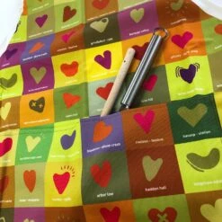 I Love Parks - Hearts Of The Park, Peak District Apron -Home Furnishings Store Hearts of the Park Apron Detail