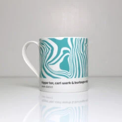 Peak District - Contour Mug - Higgar Tor, Carl Wark And Burbage Valley