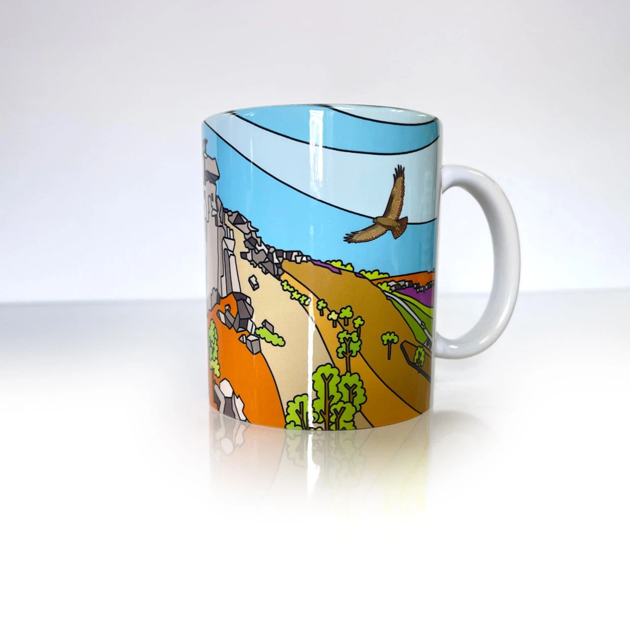 Curbar Edge Overlooking Curbar Gap - Idyll - Ceramic Mug 1 Curbar Edge Overlooking Curbar Gap - Idyll - Ceramic Mug