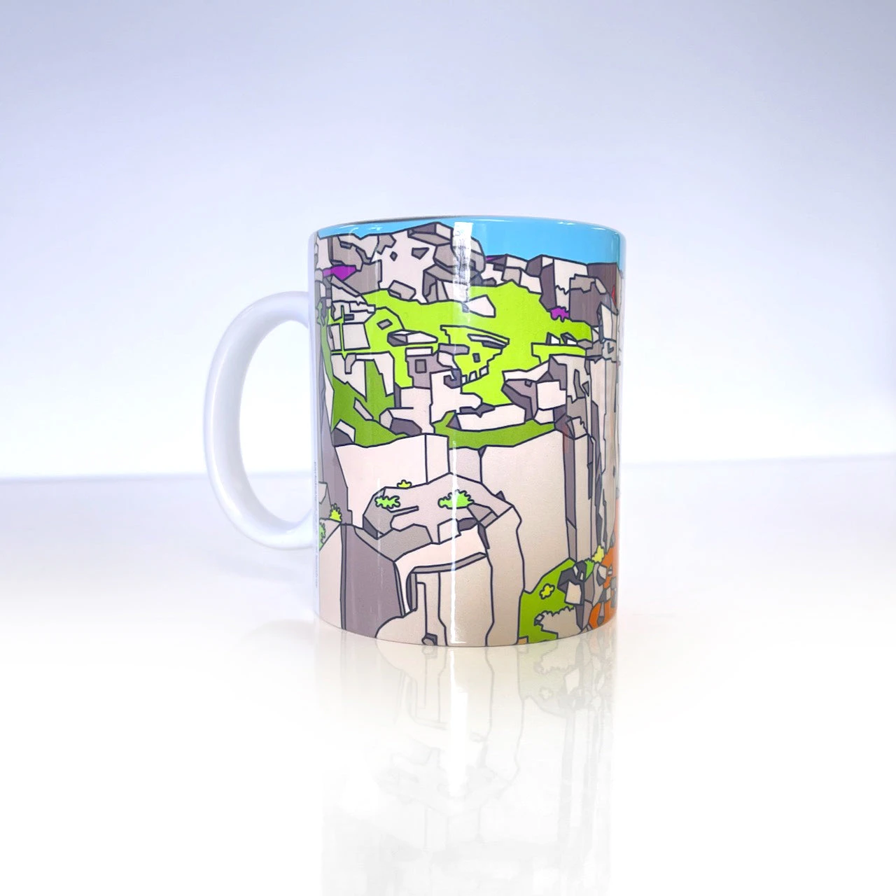 Curbar Edge Overlooking Curbar Gap - Idyll - Ceramic Mug 2 Curbar Edge Overlooking Curbar Gap - Idyll - Ceramic Mug - Image 2