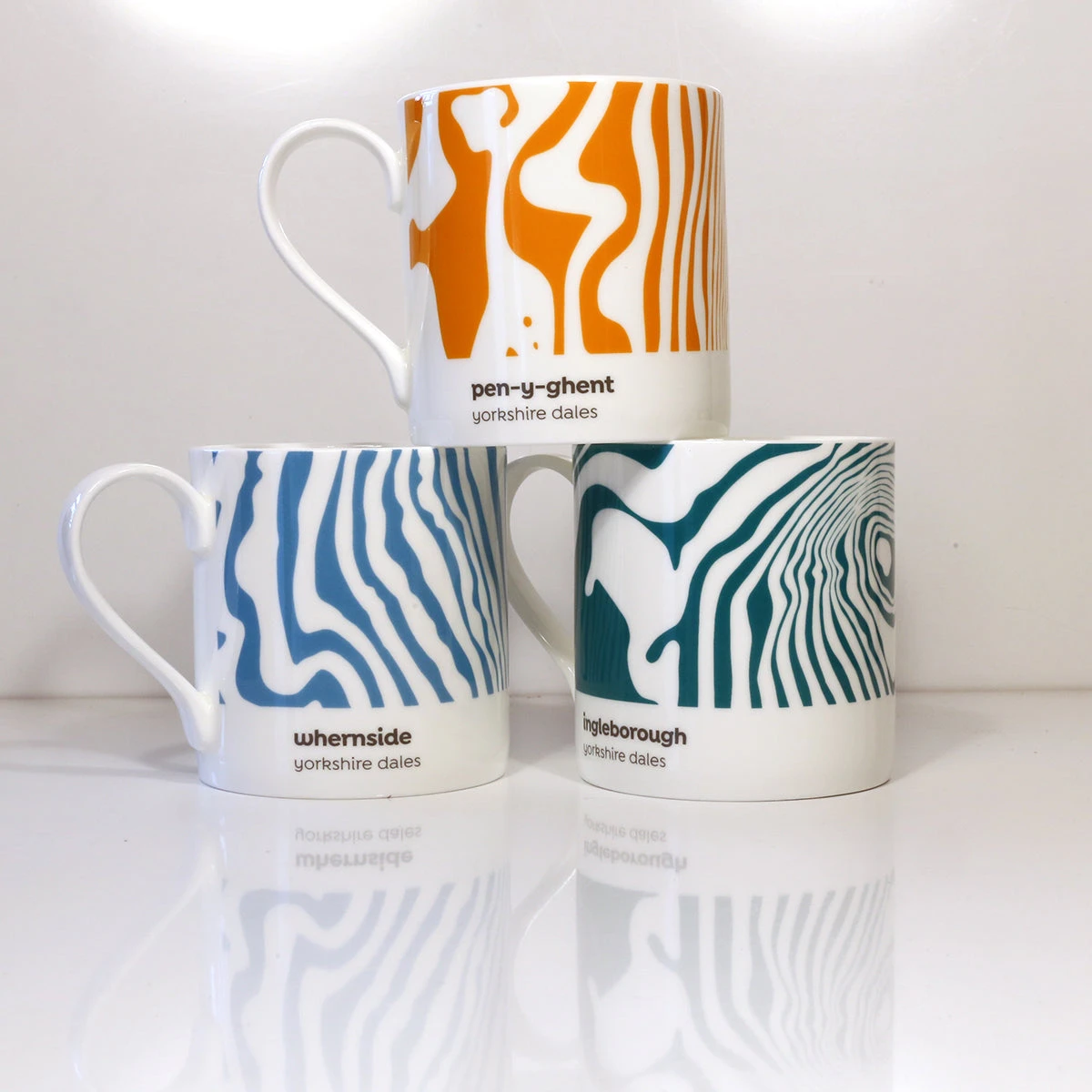 3 Peaks Of Yorkshire - Dales - Contour Mug Set Of 3 2 3 Peaks Of Yorkshire - Dales - Contour Mug Set Of 3 - Image 2