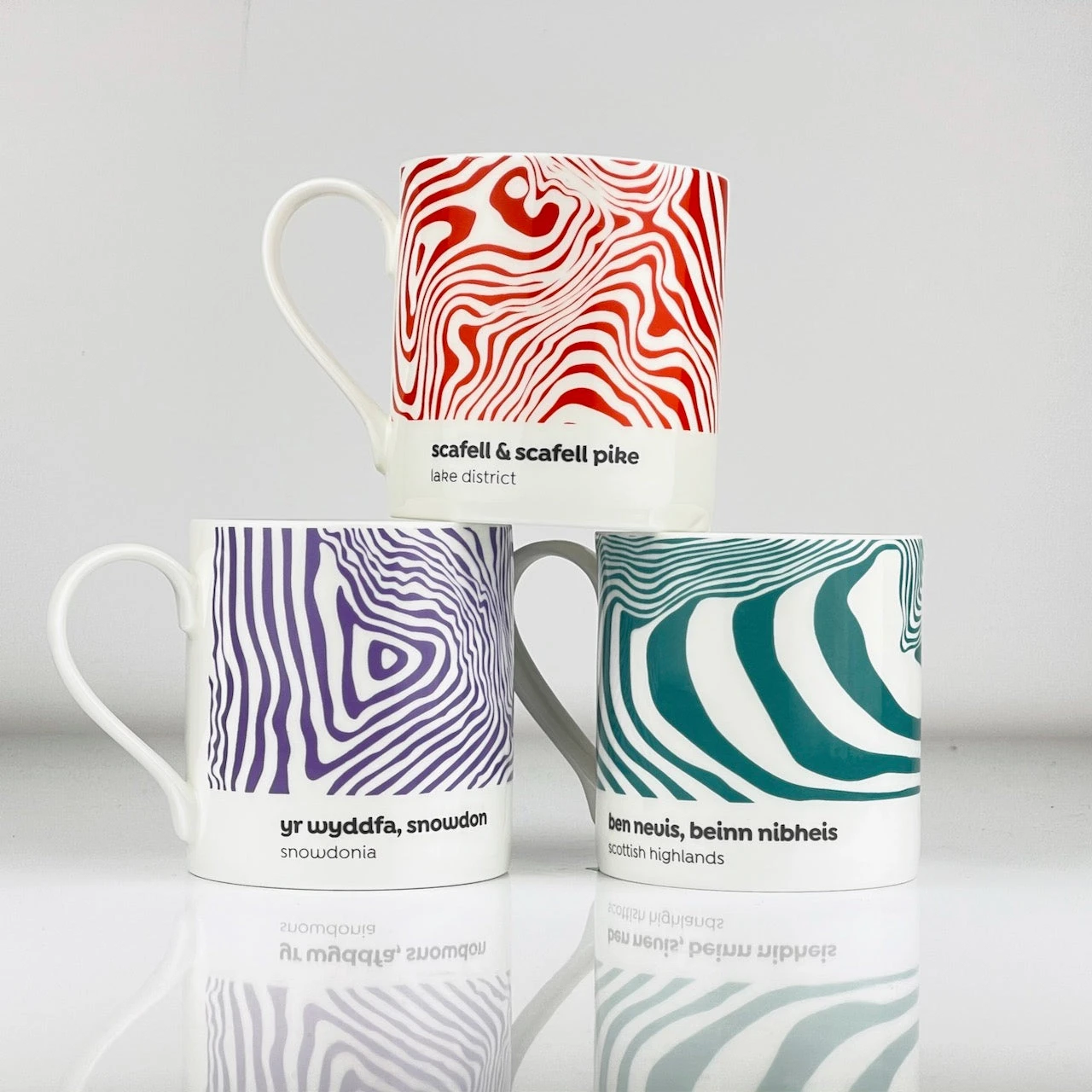 Three Peaks Of Britain Contour Mugs – Set Of 3 2 Three Peaks Of Britain Contour Mugs – Set Of 3 - Image 2