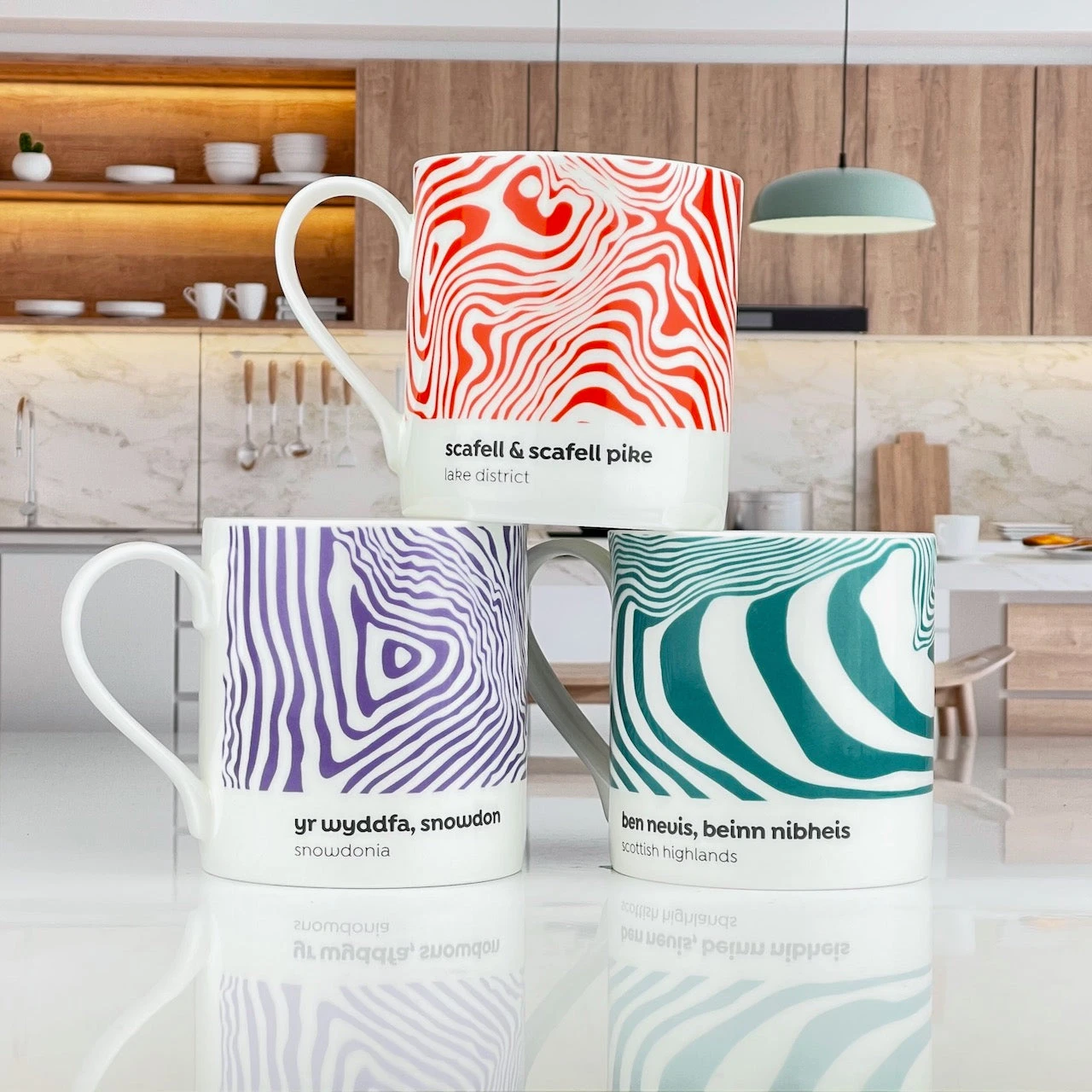 Three Peaks Of Britain Contour Mugs – Set Of 3 1 Three Peaks Of Britain Contour Mugs – Set Of 3