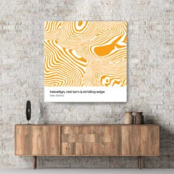 Helvellyn, Red Tarn & Striding Edge - Lake District Contour Canvas