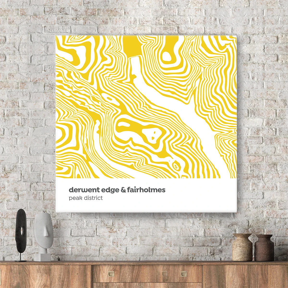 Derwent Edge & Fairholmes - Peak District - Contour Range Canvas 2 Derwent Edge & Fairholmes - Peak District - Contour Range Canvas - Image 2