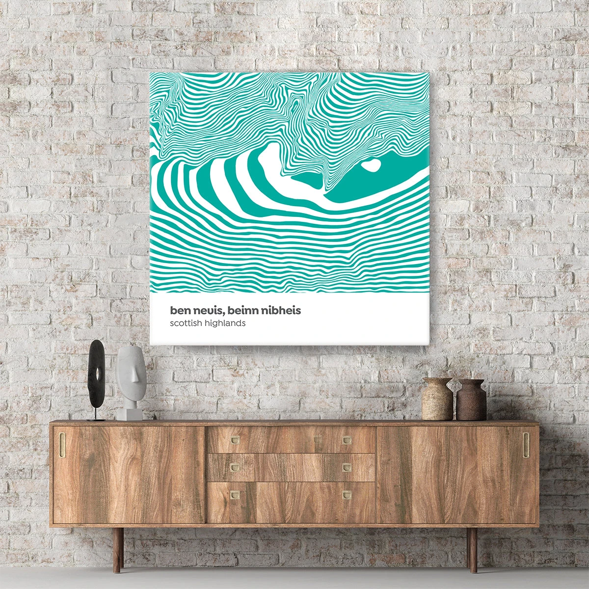 Ben Nevis - Scottish Highlands - Contour Range Canvas 1 Ben Nevis - Scottish Highlands - Contour Range Canvas