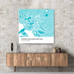 Llanberis, Dinorwig & Elidir Fawr - Eryri, Snowdonia - Contour Range Canvas