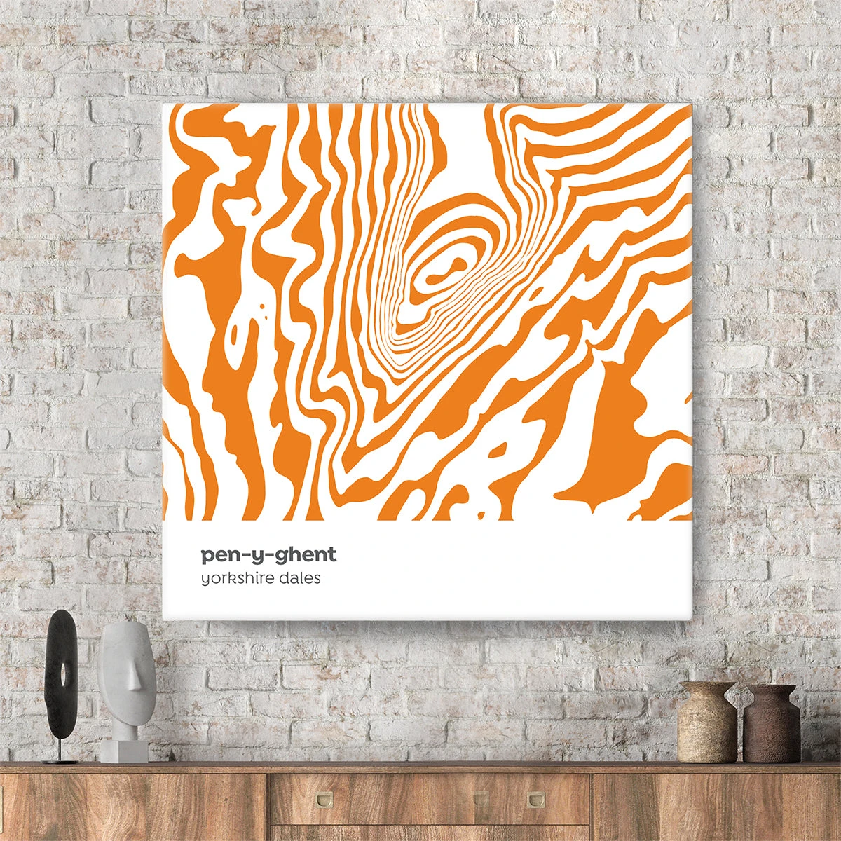 Pen-y-ghent - Yorkshire Dales - Contour Range Canvas 2 Pen-y-ghent - Yorkshire Dales - Contour Range Canvas - Image 2