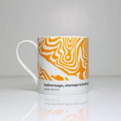 Peak District - Contour Mug - Hathersage, Stanage And Burbage
