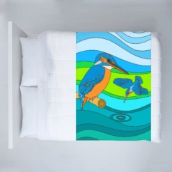 Kingfishers - Fleece Blanket