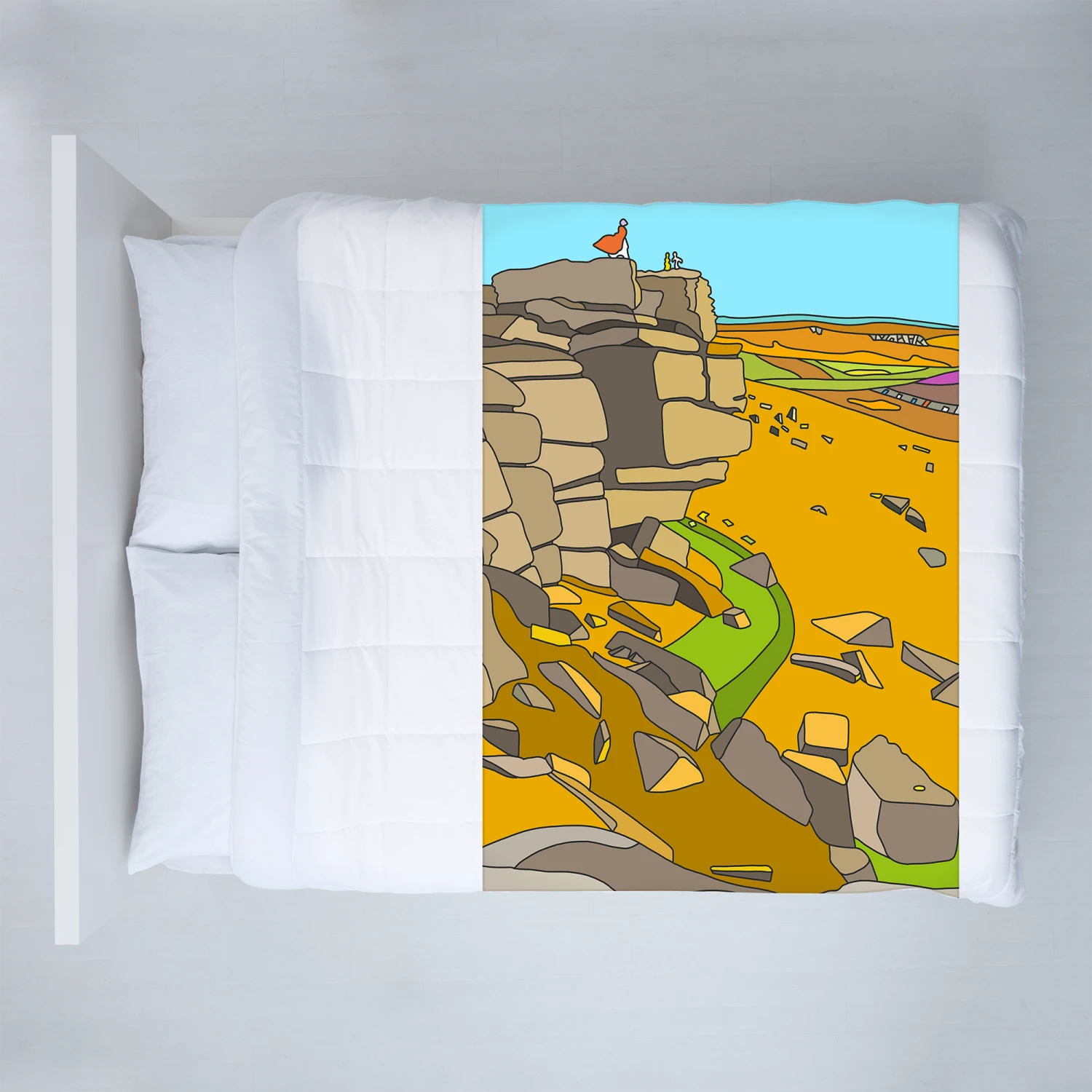 Peak District - Stanage Edge IV - Fleece Blanket 1 Peak District - Stanage Edge IV - Fleece Blanket