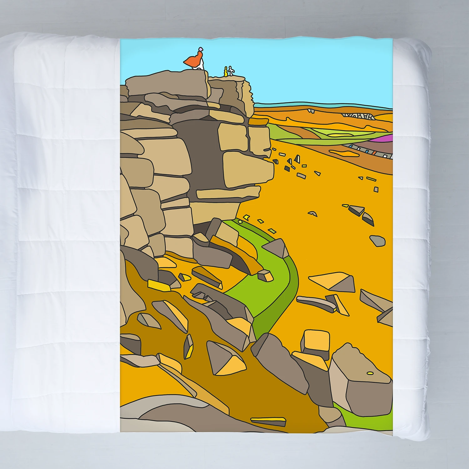 Peak District - Stanage Edge IV - Fleece Blanket 2 Peak District - Stanage Edge IV - Fleece Blanket - Image 2