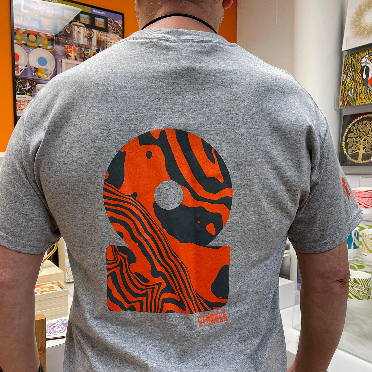 Stanage Pole Contour Design T Shirt Grey 1 Stanage Pole Contour Design T Shirt Grey