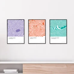 Three Peaks Of Britain - Set Of 3 A3 Prints - Contour Range Prints