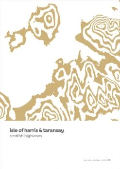Isle Of Harris & Taransay - Scottish Highlands - Contour Print -Home Furnishings Store PDCRIsleofHarris Taransay2022small