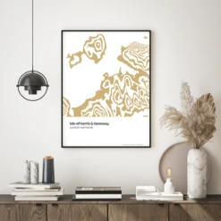 Isle Of Harris & Taransay - Scottish Highlands - Contour Print