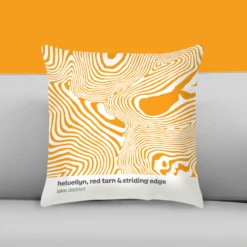 Helvellyn, Red Tarn & Striding Edge - Lake District - Contour Range Cushion