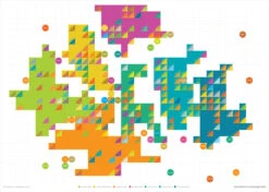 The Wainwrights - 214 Summits - Lake District Fine Art Print -Home Furnishings Store PDCRLDWAINWRIGHTSUMMITSv4.0WHITEsmll