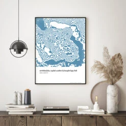 Ambleside, Rydal Water & Loughrigg Lake District Contour Print