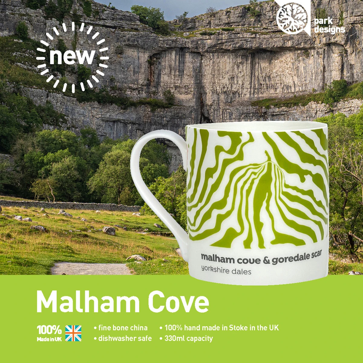 Malham Cove & Gordale Scar - Yorkshire Dales - Contour Mug 4 Malham Cove & Gordale Scar - Yorkshire Dales - Contour Mug - Image 4