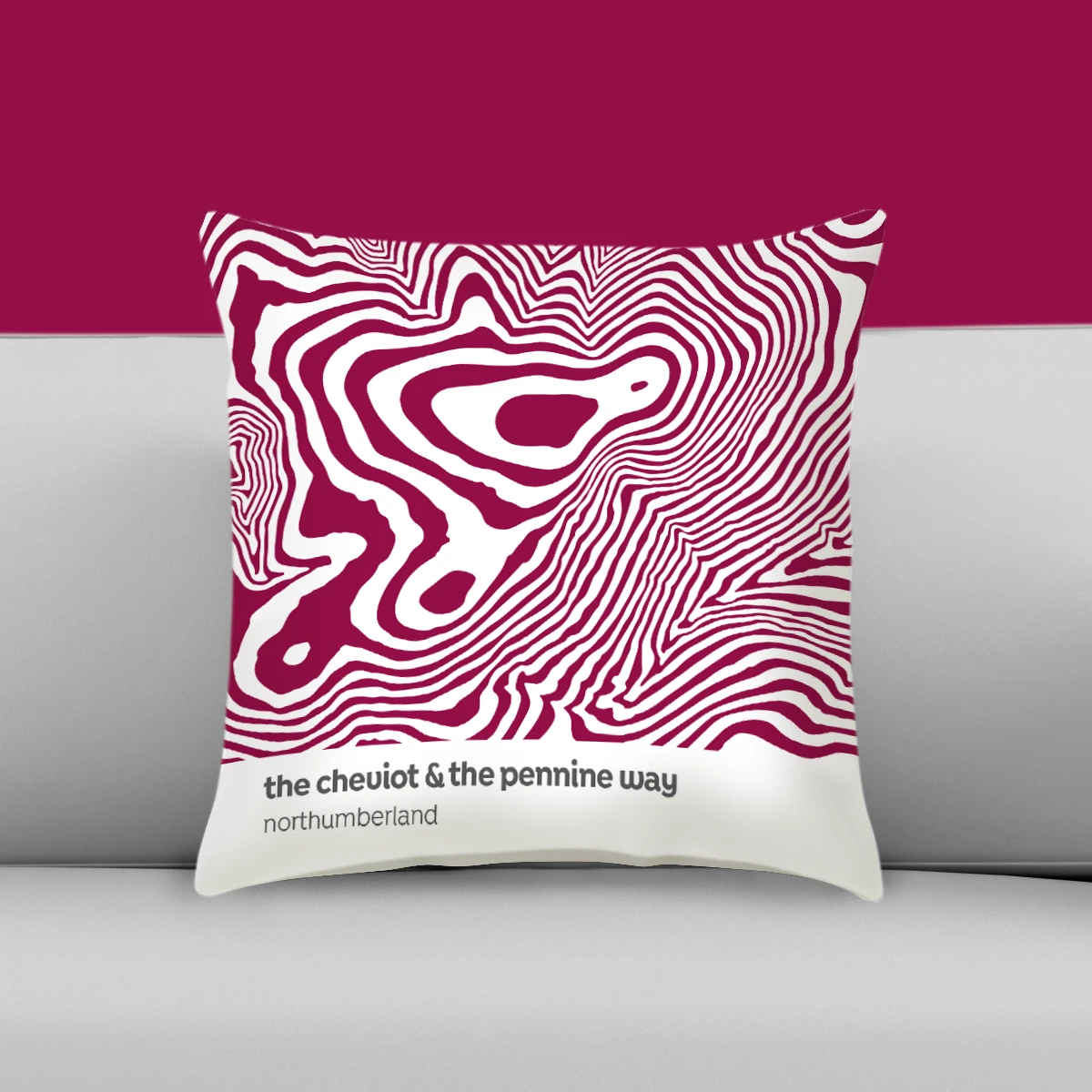 The Cheviot & The Pennine Way - Northumberland - Contour Range Cushion 1 The Cheviot & The Pennine Way - Northumberland - Contour Range Cushion