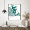 Holy Island, Lindisfarne - Northumberland Contour Print