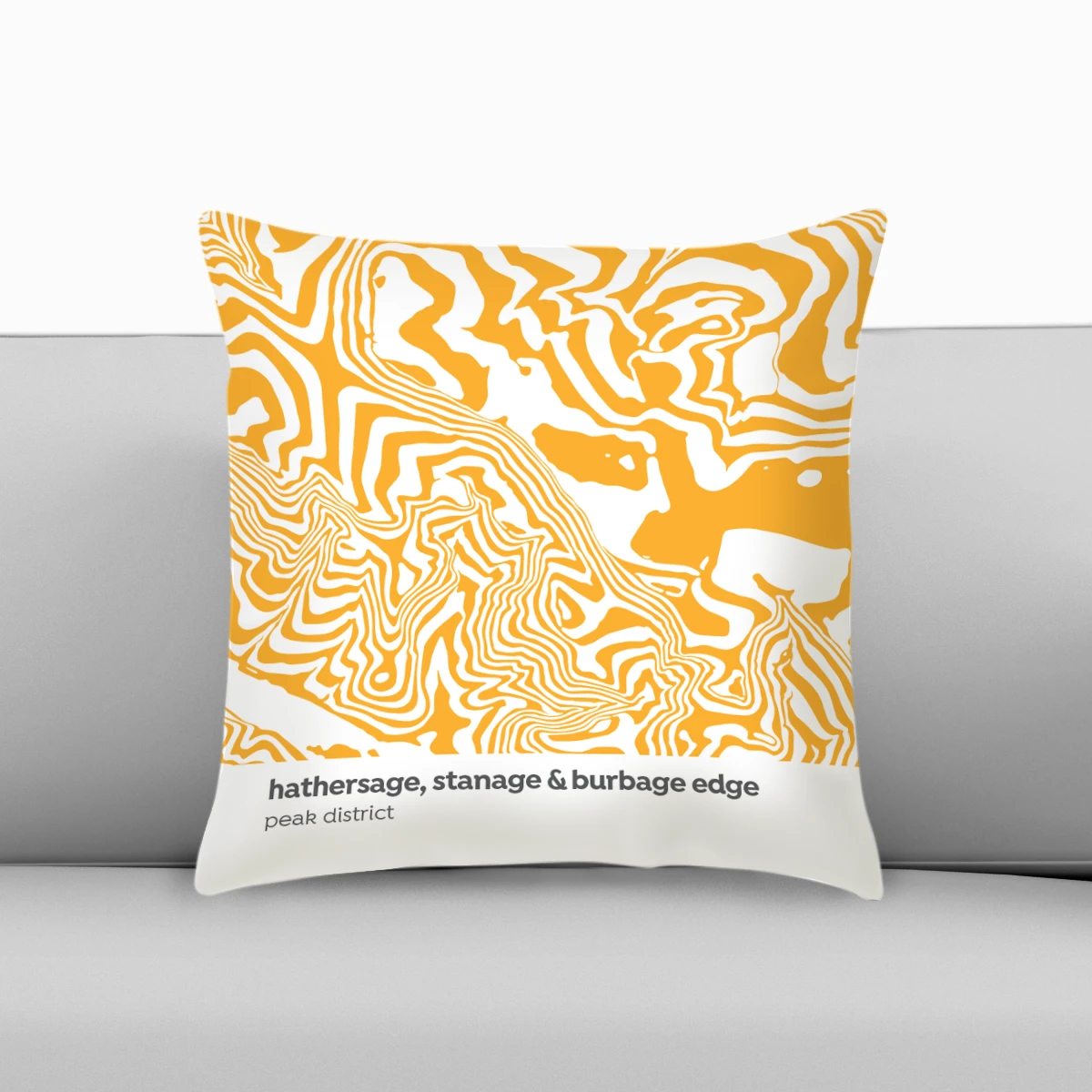 Hathersage, Stanage And Burbage Edge - Peak District - Contour Range Cushion 2 Hathersage, Stanage And Burbage Edge - Peak District - Contour Range Cushion - Image 2