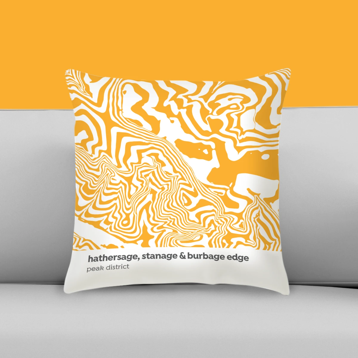 Hathersage, Stanage And Burbage Edge - Peak District - Contour Range Cushion 1 Hathersage, Stanage And Burbage Edge - Peak District - Contour Range Cushion