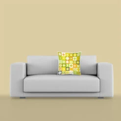 Hay Meadow Icons - Square Pattern - Cushion -Home Furnishings Store PDCRPDxxxxxWHITEROOM25
