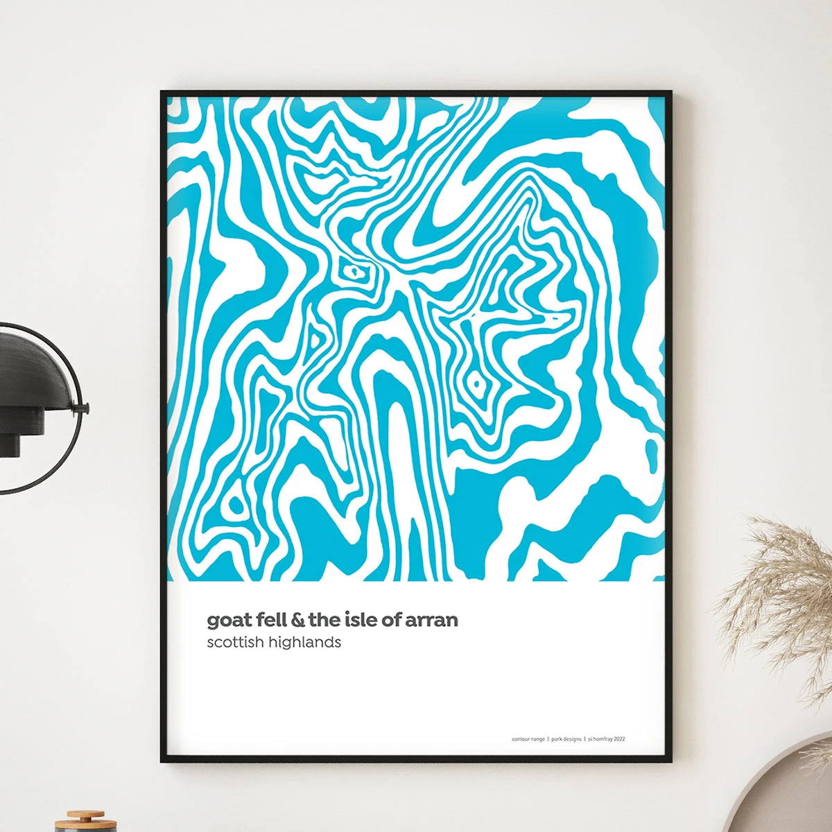 Goat Fell & The Isle Of Arran - Scottish Highlands - Contour Print 2 Goat Fell & The Isle Of Arran - Scottish Highlands - Contour Print - Image 2