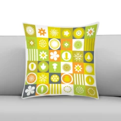 Hay Meadow Icons - Square Pattern - Cushion
