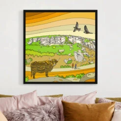 Burbage North & Ring Ouzels - Peak District Print -Home Furnishings Store PDD Burbage Idyll Square smll