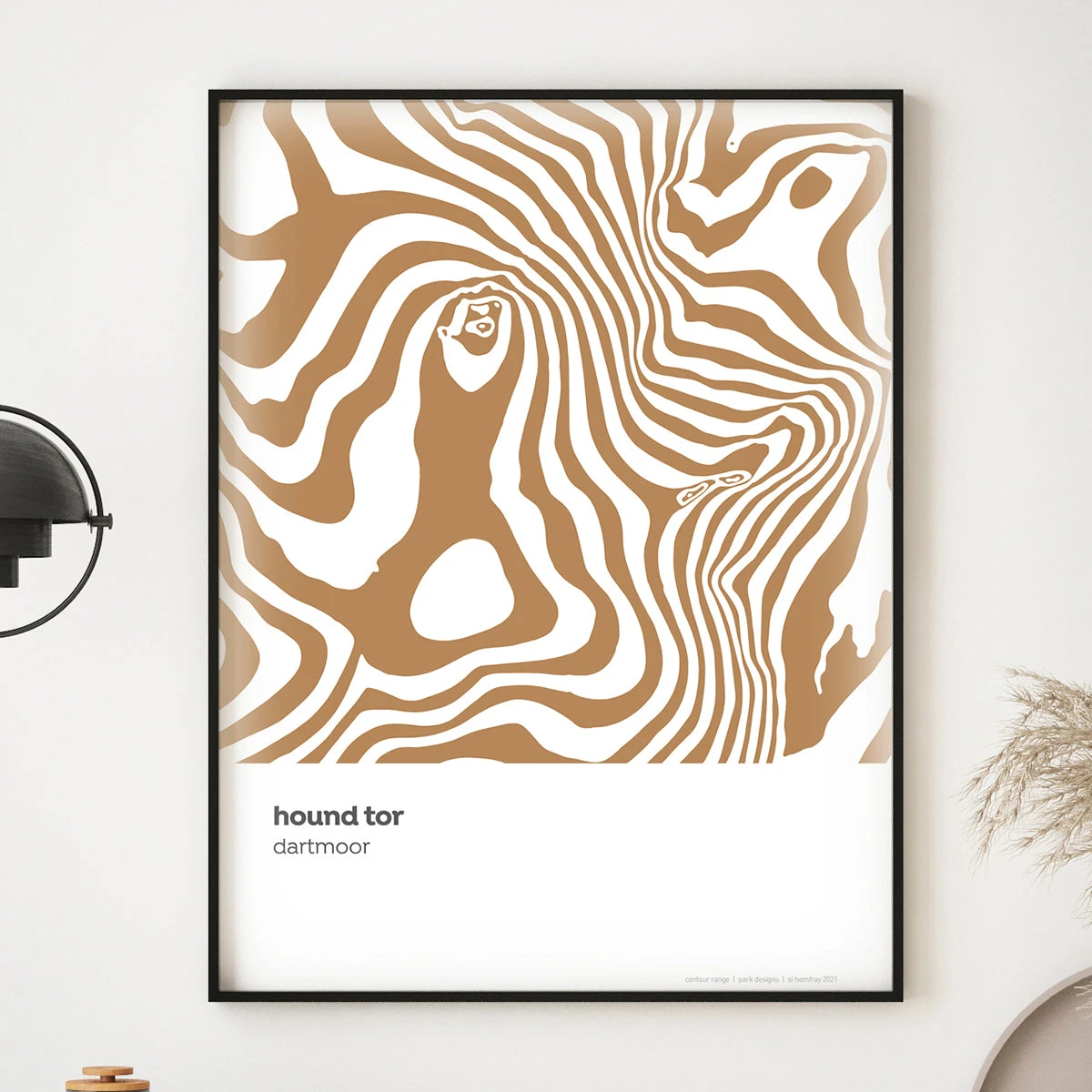 Hound Tor Dartmoor Contour Print 2 Hound Tor Dartmoor Contour Print - Image 2