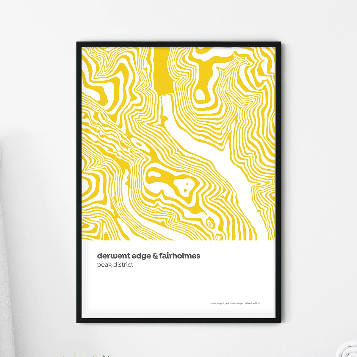 Derwent Edge & Fairholmes Peak District Contour Print 2 Derwent Edge & Fairholmes Peak District Contour Print - Image 2
