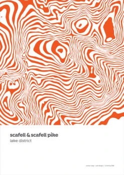 Three Peaks Of Britain - Set Of 3 A3 Prints - Contour Range Prints 10 Three Peaks Of Britain - Set Of 3 A3 Prints - Contour Range Prints -Home Furnishings Store PDDContourArtLDScafell ScafellPikergbA3smll