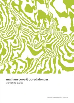 Malham Cove Yorkshire Dales Contour Print -Home Furnishings Store PDDContourArtMalhamCove2021small