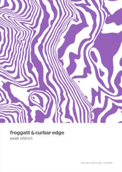 Peak District 01 - Set Of 3 - A3 Contour Range Prints -Home Furnishings Store PDDContourArtPDFroggattEdge CurbarEdgergbA3