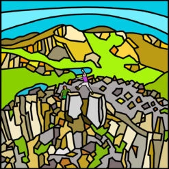 The Jump - Adam & Eve Tryfan - Snowdonia - Mini Fine Art Print -Home Furnishings Store PDIDYLLTryfanAdamandEveSmall