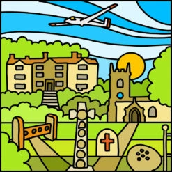 Eyam - Peak District - Mini Fine Art Print -Home Furnishings Store PDIdyll Eyamv2.0PRINT10cm