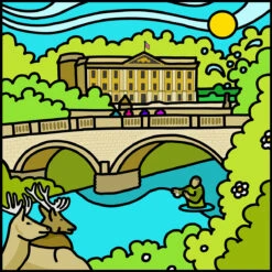 Chatsworth House - Peak District - Mini Fine Art Print -Home Furnishings Store PDIdyllChatsworth1200px