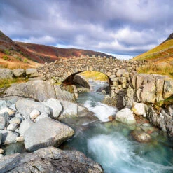 Glaramara & Seathwaite Lake District Contour Print -Home Furnishings Store PDLDSeathwaiteshutterstock 504200515CROP