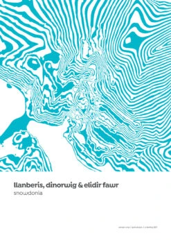 Snowdonia - Llanberis, Dinorwig & Elidir Fawr - Contour Print -Home Furnishings Store PDLlanberisDinorwigElidirFawrsmall