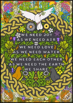 Everybody - The Earth We Share - Maya Angelou - Fine Art Print -Home Furnishings Store PDMayaAngelo Dovesv5.0DAYALT50 70small