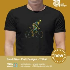Road Bike - Love Parks - Park Designs - T Shirt -Home Furnishings Store PDTShirtMTBDesignVisuals2022 Page 01